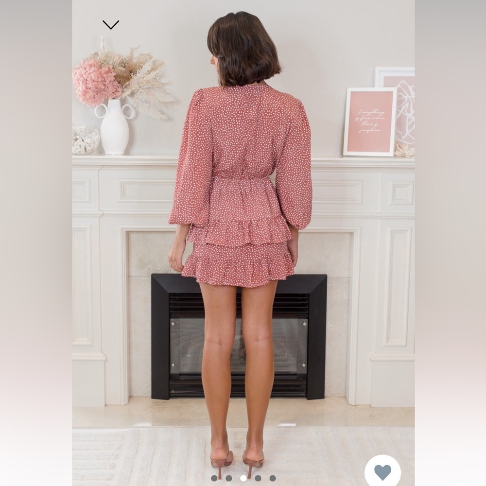 Labyrinth Dress deep red rone base XS - Picture 2 of 6